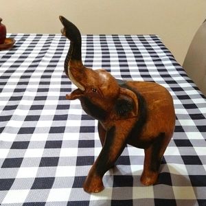 Carved wooden elephant